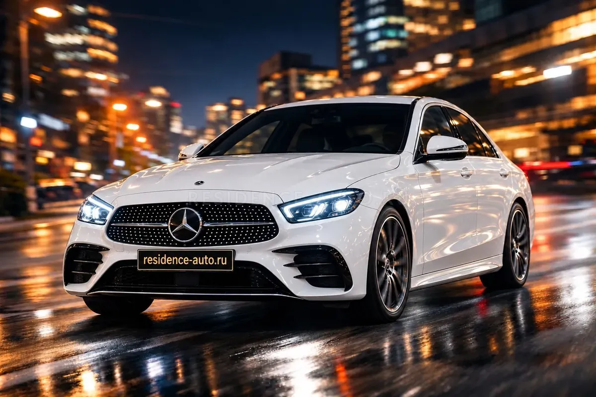 Mercedes-Benz E-Class белый — аренда с водителем в Хабаровске