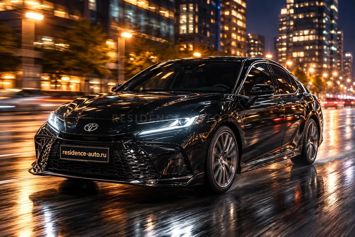 Toyota Camry 2025 чёрный — аренда с водителем в Хабаровске